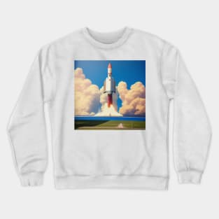 80s Rocket Launch Vintage Crewneck Sweatshirt